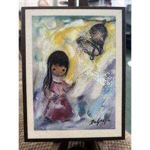 DeGrazia Bell of‎ Hope Original Artwork Child Ringing Bell Signed